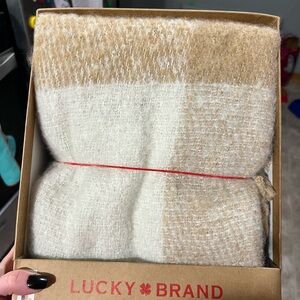 Lucky Brand Beige and White scarf